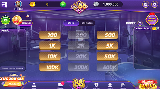 Cách vào sảnh game bài R88